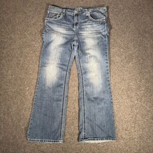 Grace in LA Womens Plus Size 20 Bootcut Jeans Embroidered Pockets Medium Wash